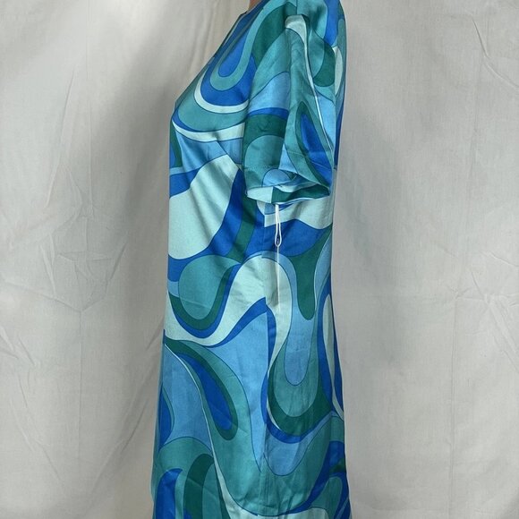Hyacinth House Women’s Retro Geo Duffy Mini Dress Size XS Blue – New with Tags - Picture 4 of 8
